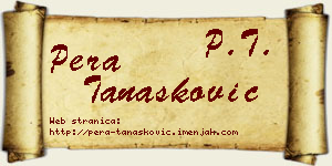 Pera Tanasković vizit kartica
